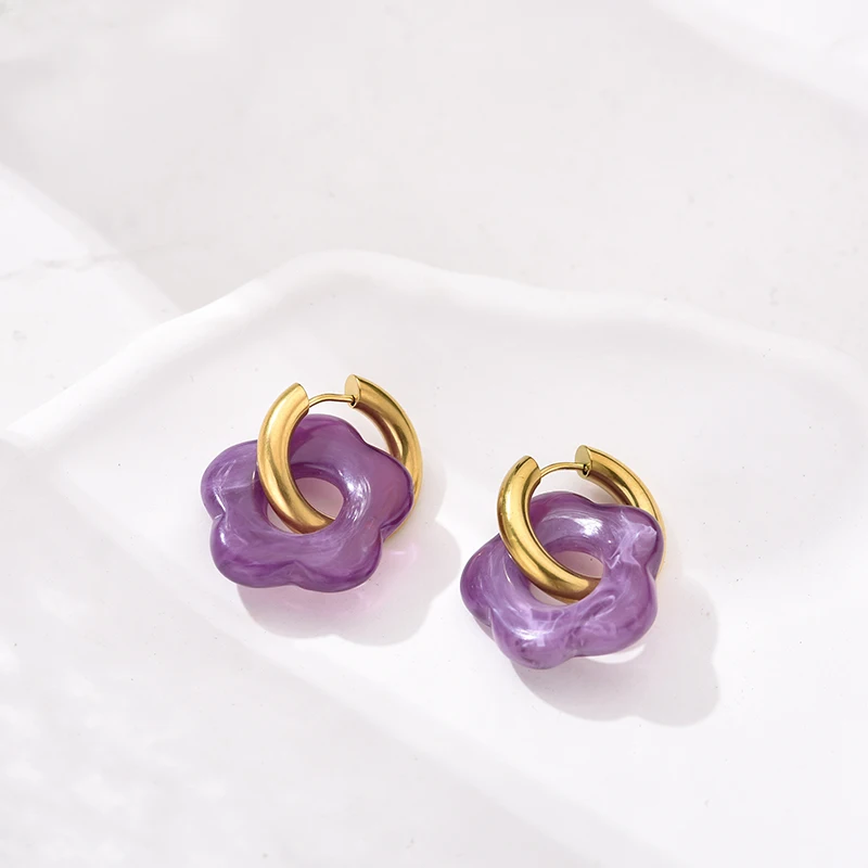 Boucles d’oreilles créoles Julie – Image 4